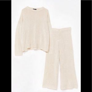 Nasty Gal Comfy Sweater set NWT